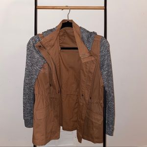 Brown with Sweater Sleeve Jacket